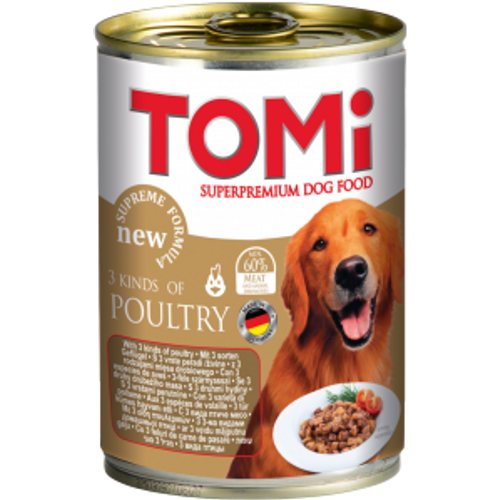 Tomi Hrana za pse konzerva 3 vrste peradi 1200g slika 1