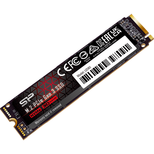Silicon Power SP500GBP34UD8005 M.2 NVMe 500GB SSD, UD80, PCIe Gen 3x4, 3D NAND, Read up to 3,400 MB/s, Write up to 2,300 MB/s (single sided), 2280 slika 2