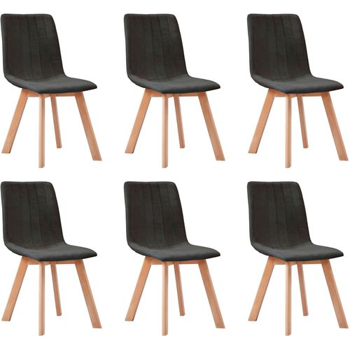 Blagovaonske stolice od tkanine 6 kom tamnosive slika 10