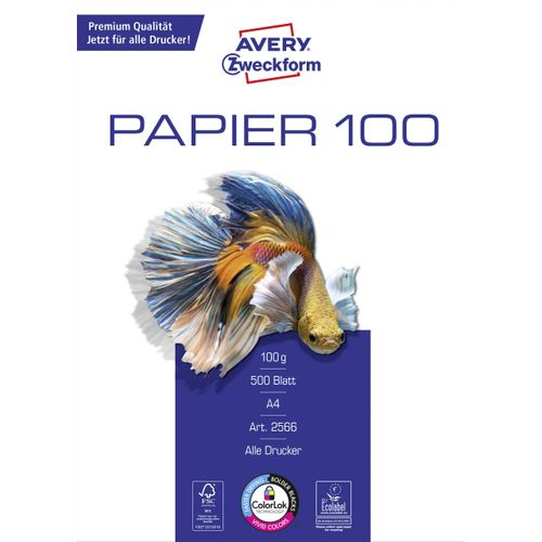 Avery-Zweckform Inkjet Paper Bright White 2566  papir za inkjet printer DIN A4 100 g/m² 500 list jarko-bijela slika 6