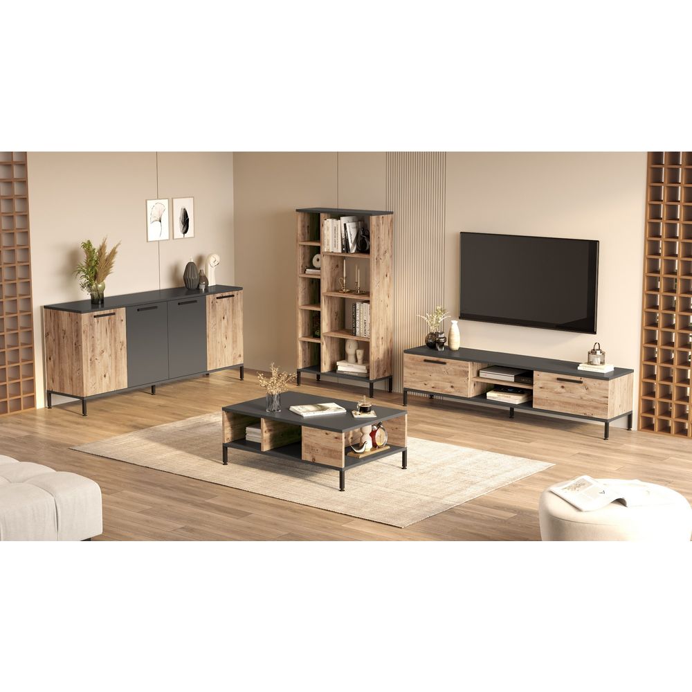 RL6-AA Atlantic Pine Anthracite Set Namještaja za Dnevnu Sobu slika 3