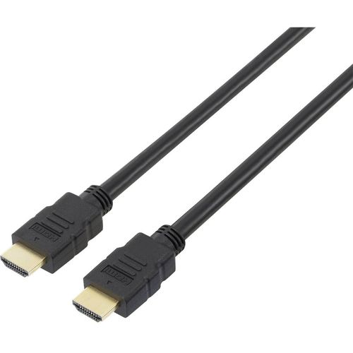 SpeaKa Professional HDMI priključni kabel HDMI A utikač, HDMI A utikač 5.00 m crna SP-7870704 audio povratni kanal (arc), pozlaćeni kontakti, Ultra HD (4K) HDMI HDMI kabel slika 1