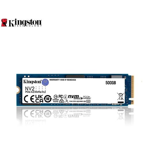 Kingston SNV2S/500G M.2 NVMe 500GB SSD, NV2, PCIe Gen 4x4, Read up to 3,500 MB/s, Write up to 2,100 MB/s, (single sided), 2280 slika 1