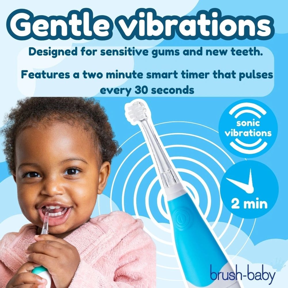 Brush-Baby Dječija električna četkica BabySonic (0-3 godine), Plava slika 5