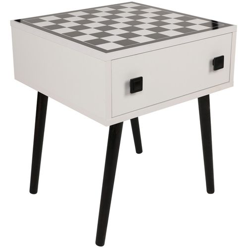 Woody Fashion Šahovski stol, Bijela boja Crno, Chesso - Black, White slika 7