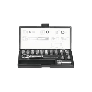 Makita - 14 dijelni set nasadnih ključeva 1/4", 3/8", 10-19 mm B-65595