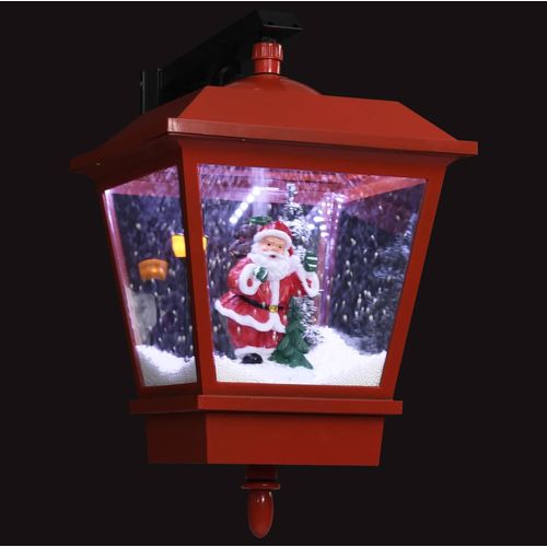 Božićna zidna svjetiljka s Djedom Mrazom LED crvena 40x27x45 cm slika 3