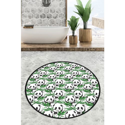 Colourful Cotton Prostirka kupaonska Green Panda Circle Djt 100 slika 1