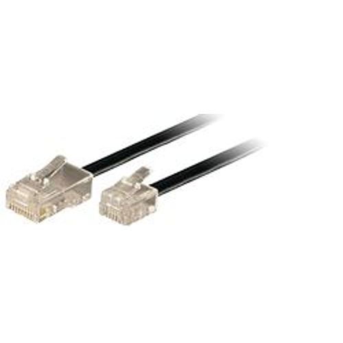 Transmedia Connecting Cable Western 8 4 to 6 4, 3m, Black slika 1