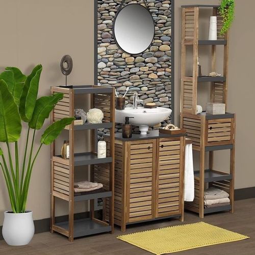 TENDANCE ACACIA KUPATILSKI ORMARIĆ SA 5 POLICA 37X30X109CM MDF  9932671 slika 2