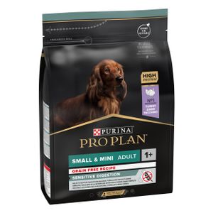 PRO PLAN Small&Mini Adult 1+, Sensitive digestion, grain free recipe, bogato puretinom, 4x2,5kg