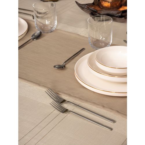 Jasmine 220 - Beige Beige Tablecloth Set (2 Pieces) slika 2