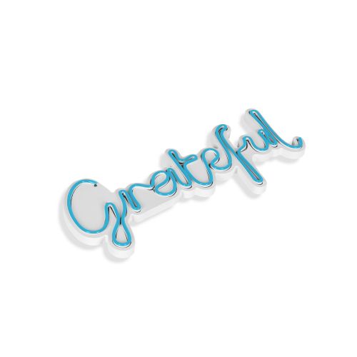 Wallity Ukrasna plastična LED rasvjeta, Grateful - Blue slika 14