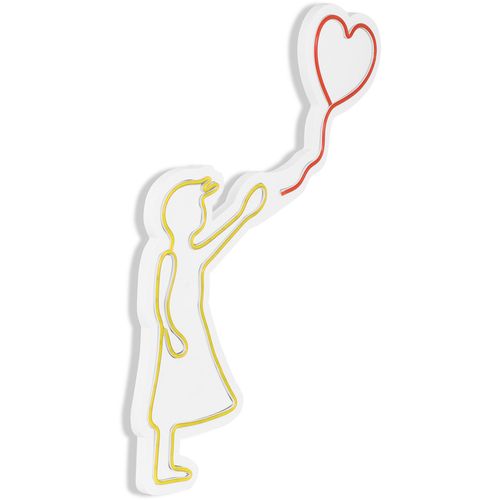 Wallity Ukrasna plastična LED rasvjeta, Balloon Girl - Yellow slika 17