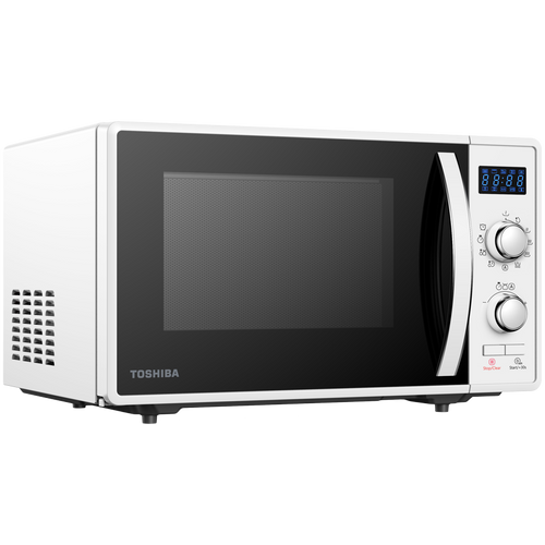 Toshiba MW2-AG23P(WH) 3-in-1 Microwave Oven with Grill and Combination Hob, 23 Litres, Rotating Plate with Storage, Timer, Built-in LED Lights, 900 W, Grill 1050 W, Pizza Programme, White Size: 485 x 403 x 296 slika 3