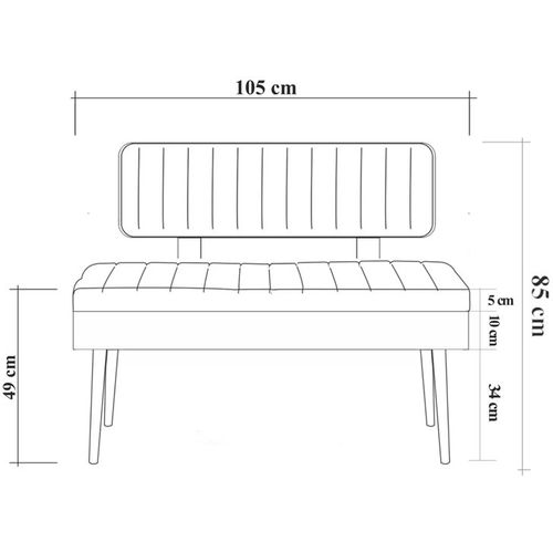 Woody Fashion Klupa, Vina 0701 - 1 - White, Grey slika 4