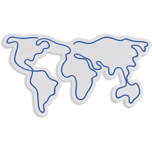 Wallity World Map - Plava Dekorativna Plastična LED Rasveta slika 6