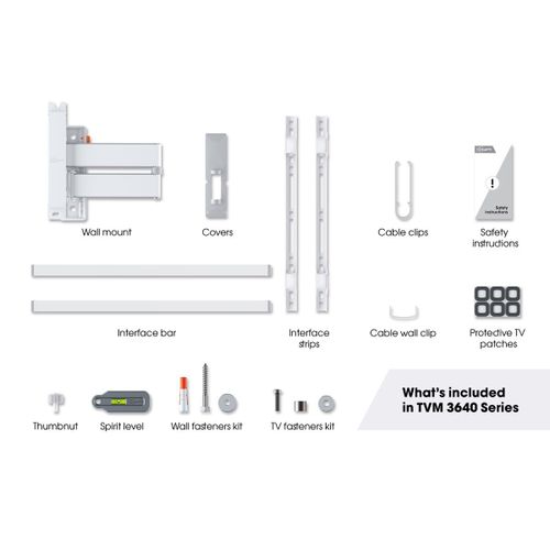 Vogels TVM3643WH, zidni nosač za ekrane od 40"-77", nagib do 20° pomak 180° slika 6