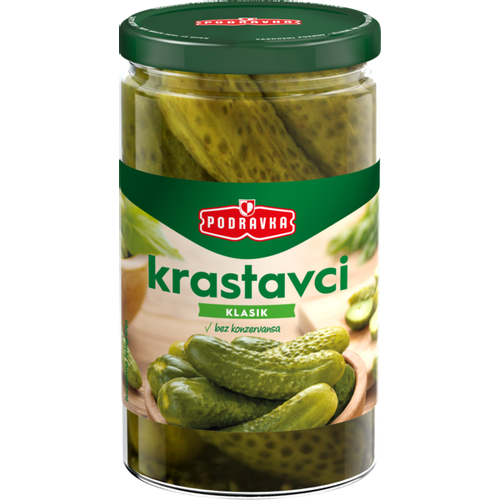 Podravka kiseli krastavci, staklenka, 330g slika 1