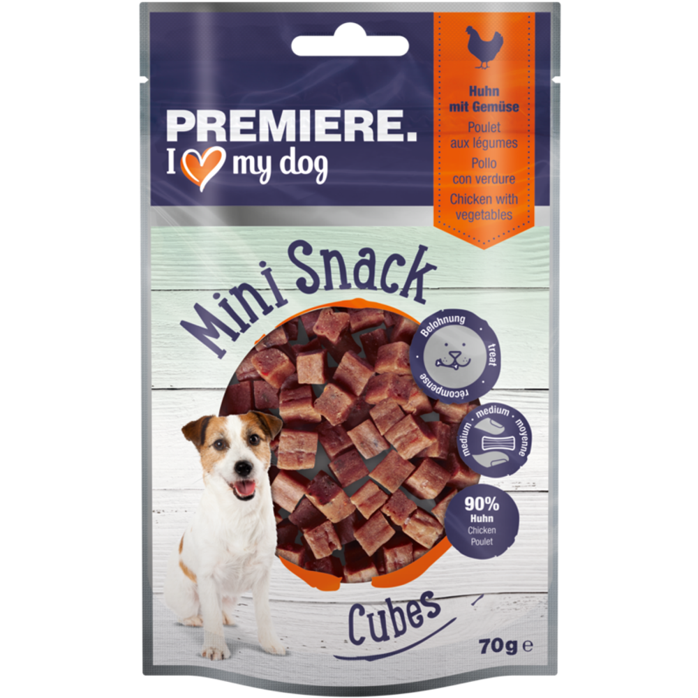 Premiere poslastica za pse Mini Snack Cubes piletina s povrćem 70 g slika 1