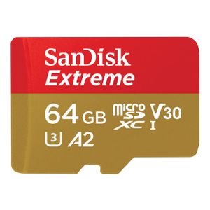 Memorijska kartica SANDISK Extreme microSDXC 64GB + SD Adapter, SDSQXAH-064G-GN6MA