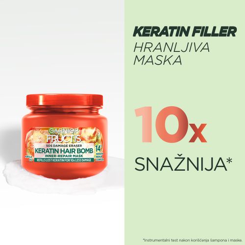 Garnier Fructis SOS Damage Eraser Maska za obnovu oštećene kose 320ml slika 3