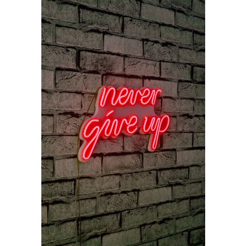 Wallity Ukrasna plastična LED rasvjeta, Never Give Up - Red slika 10