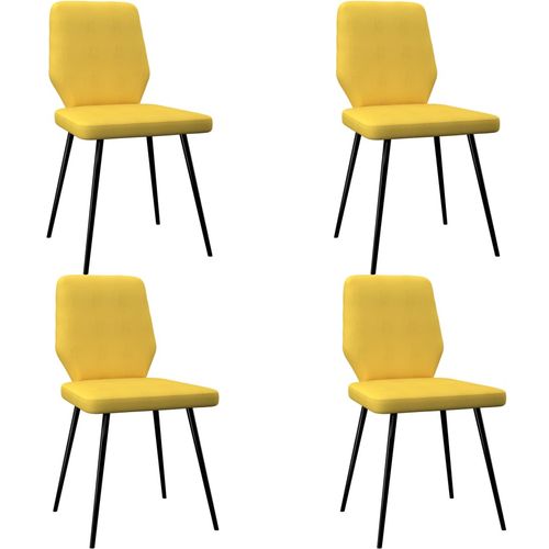 Blagovaonske stolice od tkanine 4 kom žute slika 1