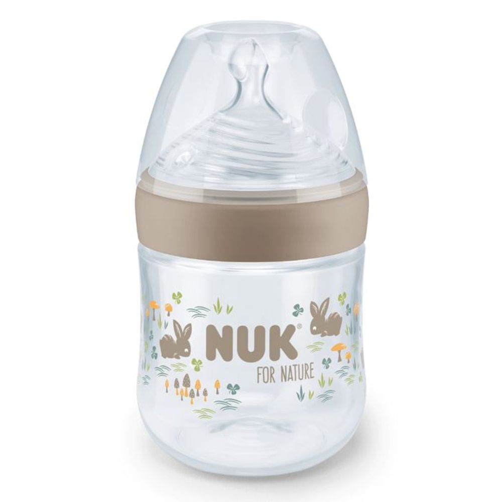 NUK Flašica For Nature sa indikatorom temperature 150ml 0-6mj, Bež slika 2