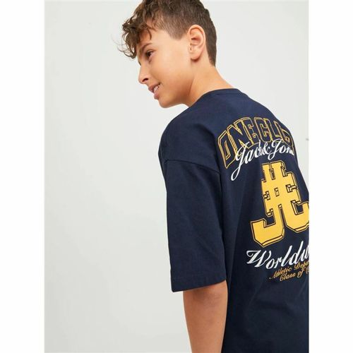 Dječja Majica Kratkih Rukava Jack & Jones Jorcole Back Print - Mornarsko Plava (116-122 cm) slika 5