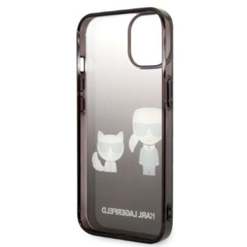 Karl Lagerfeld Futrola za iPhone 14 Black K & Choupette Centered Grad slika 3