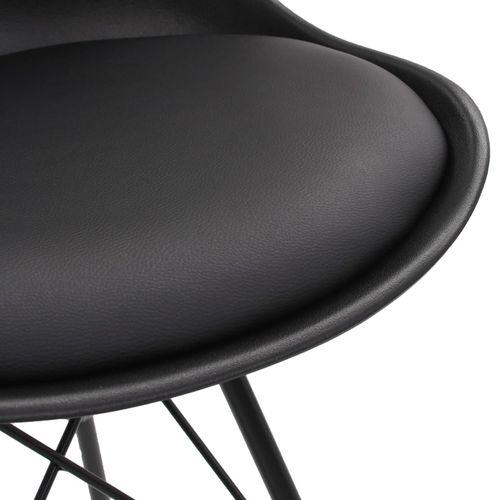 Blagovaonske stolice od umjetne kože 6 kom crne slika 6