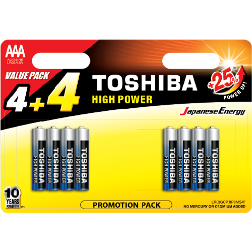 Toshiba alkalne baterije LR03 AAA 4+4 komada slika 1