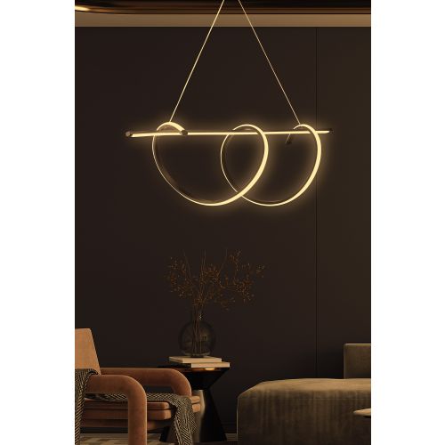 Tauri Black-Yellow Light Black Chandelier slika 2