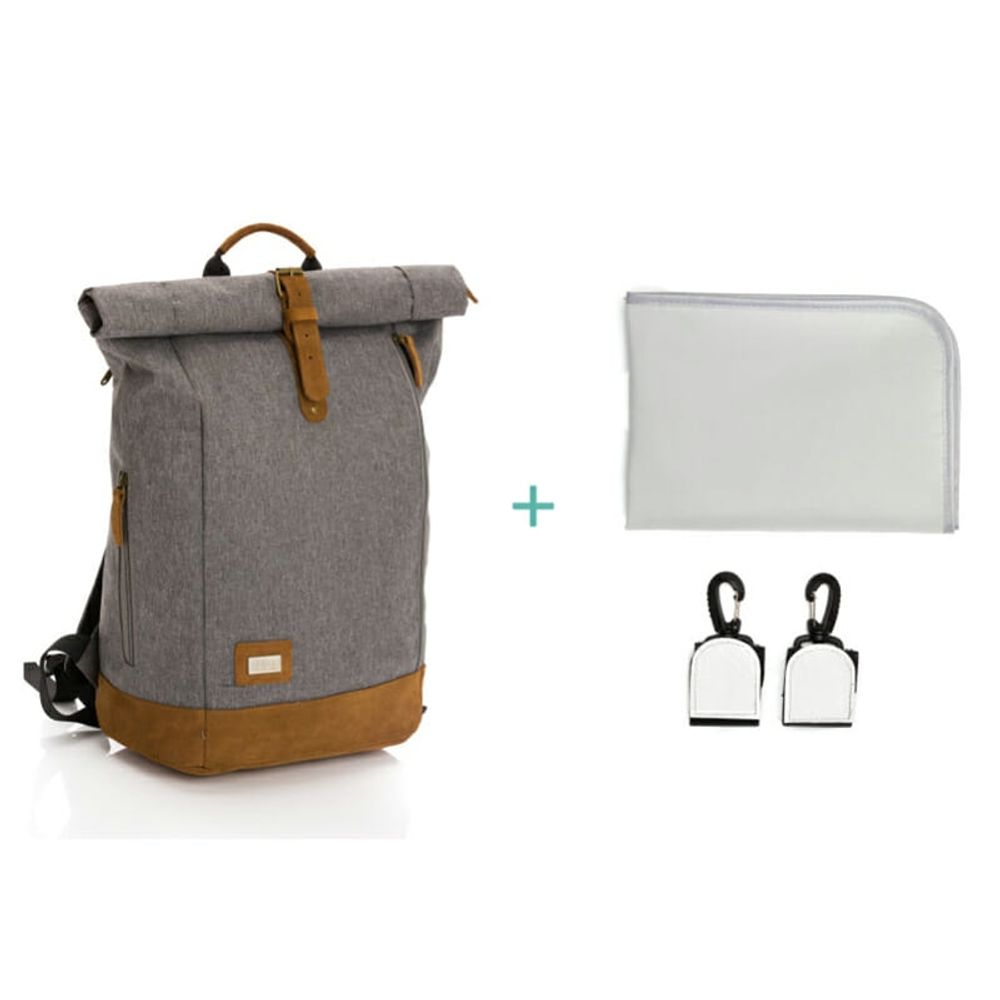 Fillikid Torba/Ruksak za pelene Berlin Rolltop, Sivi slika 3