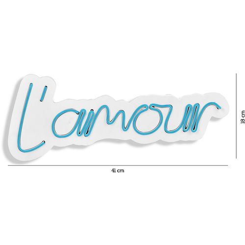 Wallity Ukrasna plastična LED rasvjeta, L'amour - Blue slika 7