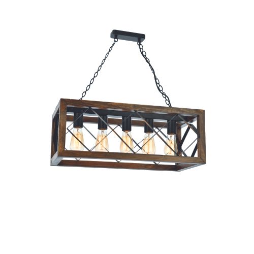 Zikzak 5Li Rustik Avize Ceviz Walnut
Black Chandelier slika 1