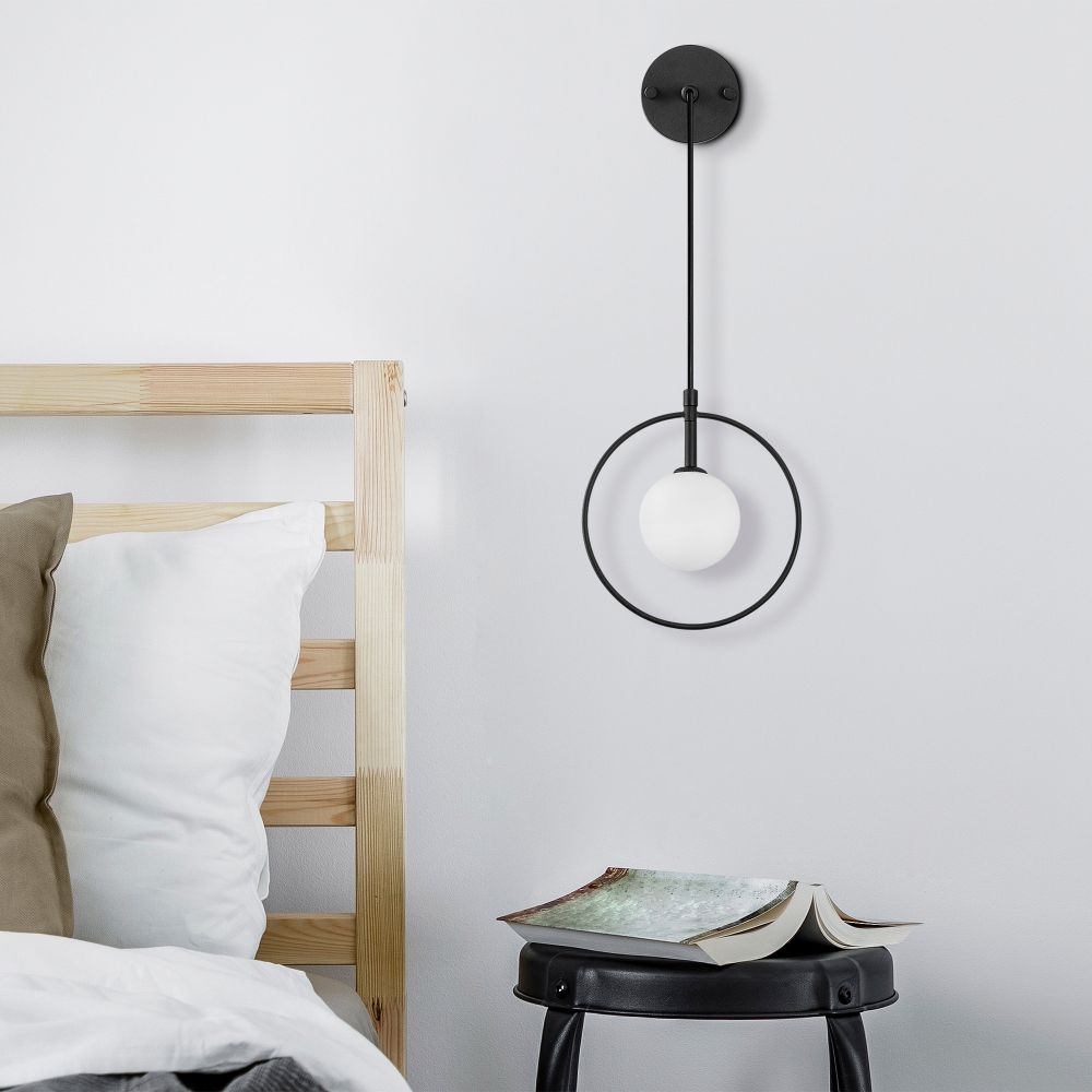 Geometri - 11125 Crno-Bijela Zidna Lampa slika 1