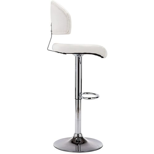 Barski stolac od umjetne kože bijeli slika 20