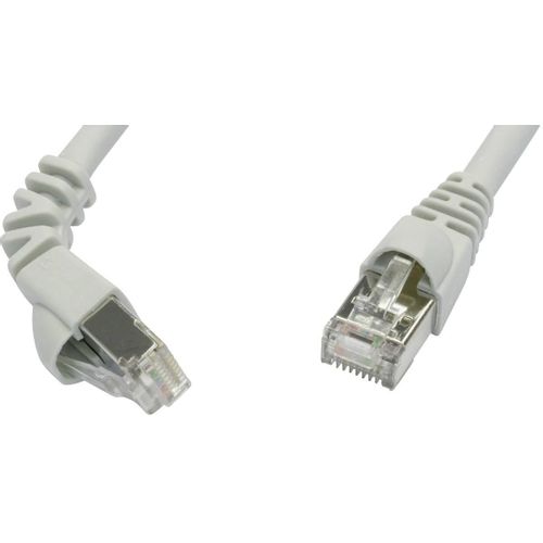 Telegärtner L00001A0155 RJ45 mrežni kabel, Patch kabel cat 6a S/FTP 2.00 m siva vatrostalan, sa zaštitom za nosić 1 St. slika 3