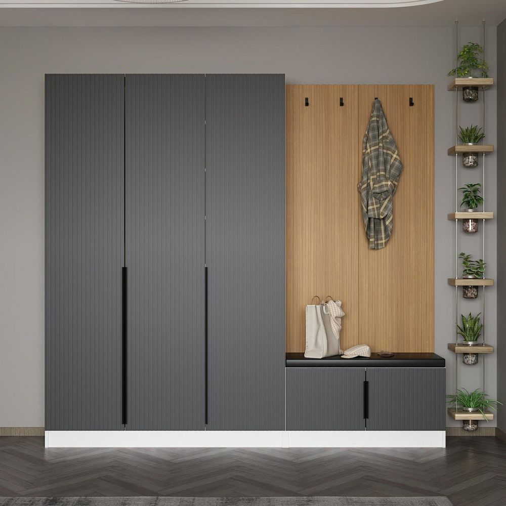 Hall Stand Noah - 8332 u Antracit Boji slika 1