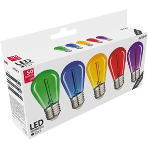 Avide žarulja LED Dekor G45 Filament boja E27 0,6W pk5