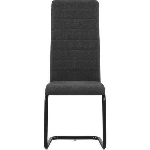 Konzolne blagovaonske stolice od tkanine 4 kom tamnosive slika 3