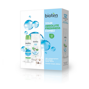 Bioten Set (Dezodorans+Gel Za Tuširanje) Hyaluronic+Pamuk 250ml