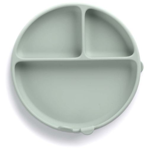 JANE BLW silikonski okrugli tanjur s odjeljcima i vakuumom, Mint slika 2