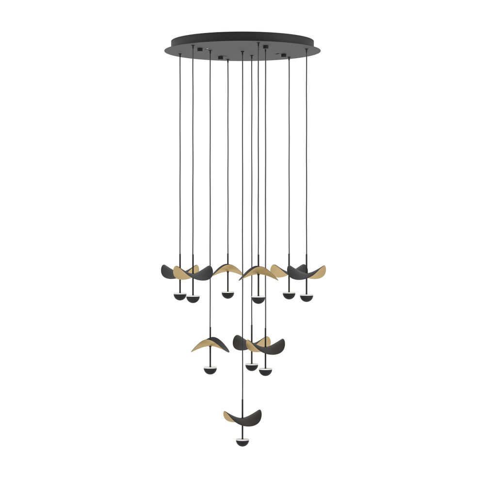 DRACERA Luster - LED Osvjetljenje u Crnoj i Zlatnoj Boji slika 4