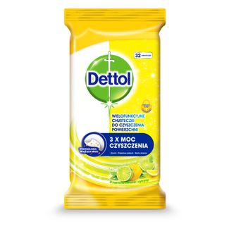 Dettol Maramice za čišćenje i dezinfekciju površina Limun 32 kom