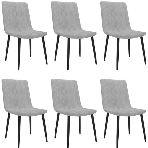 Blagovaonske stolice od umjetne kože 6 kom svjetlosive slika 8