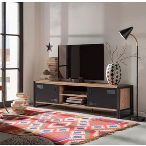TV Stalak Cosmo Rex Atlantic Pine u Crnoj Boji