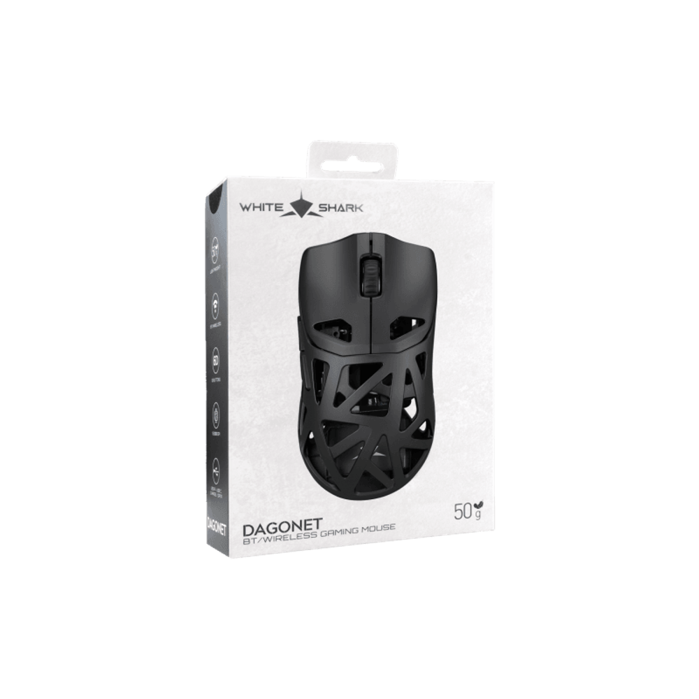 WHITE SHARK Miš WGM-5019 DAGONET-2 / 24.000 DPI, crni slika 5